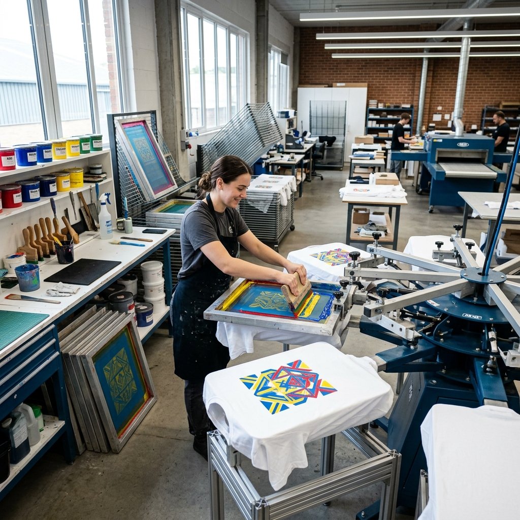 Screen printing workshop at MIH Textile